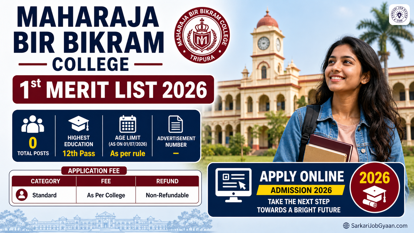 MBB College 1st Merit List 2026