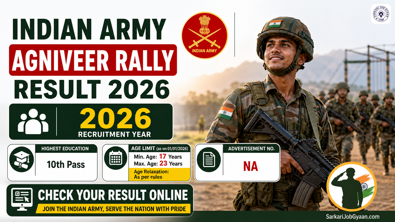 Indian Army Agniveer Rally Result 2026